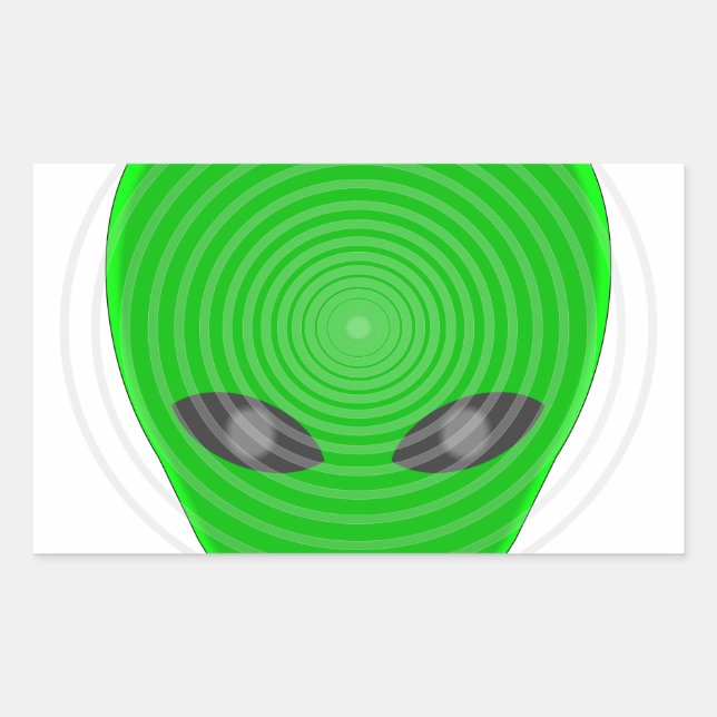 Adesivo Retangular Controle da cabeça da alienígena (Frente)