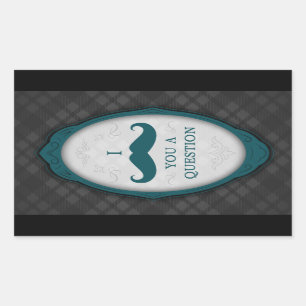 Adesivo Retangular Convites elegantes do quadro da pergunta da