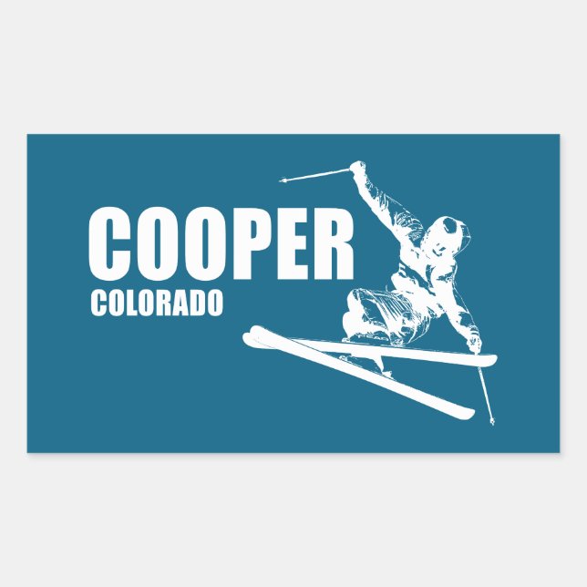 Adesivo Retangular Cooper Colorado Skier (Frente)