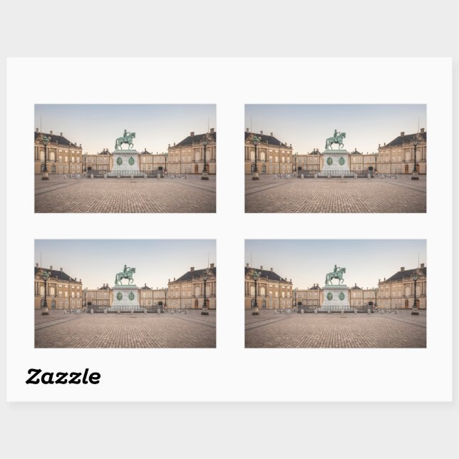 Adesivo Retangular Copenhaga Dinamarca (Folha)