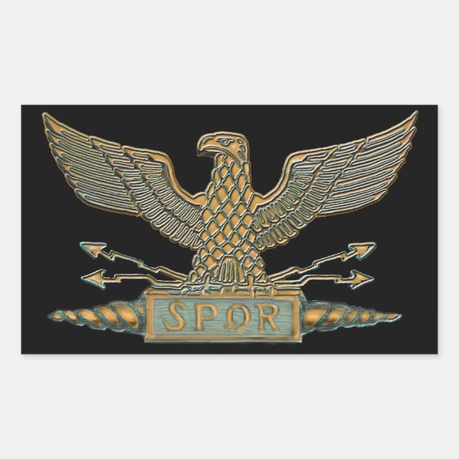 Adesivo Retangular Copper Roman Eagle (Frente)