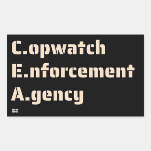 ADESIVO RETANGULAR "COPWATCH ENFORCECE AGENCY"