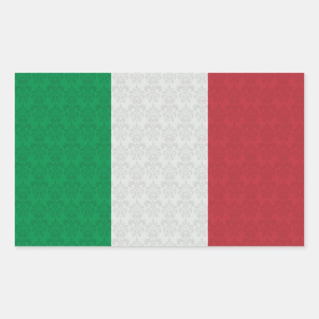 Adesivo Retangular Cor damasco de Sinalizador Italiano (Frente)