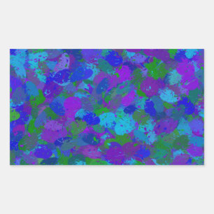 Adesivo Retangular Cor do Peacock