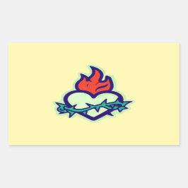 Adesivo Retangular Coração