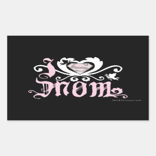 Adesivo Retangular Coração Mamãe Rosa
