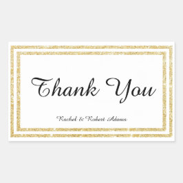 Adesivo Retangular Corda Dourada com Falhas Chic - Vinheta Retangular