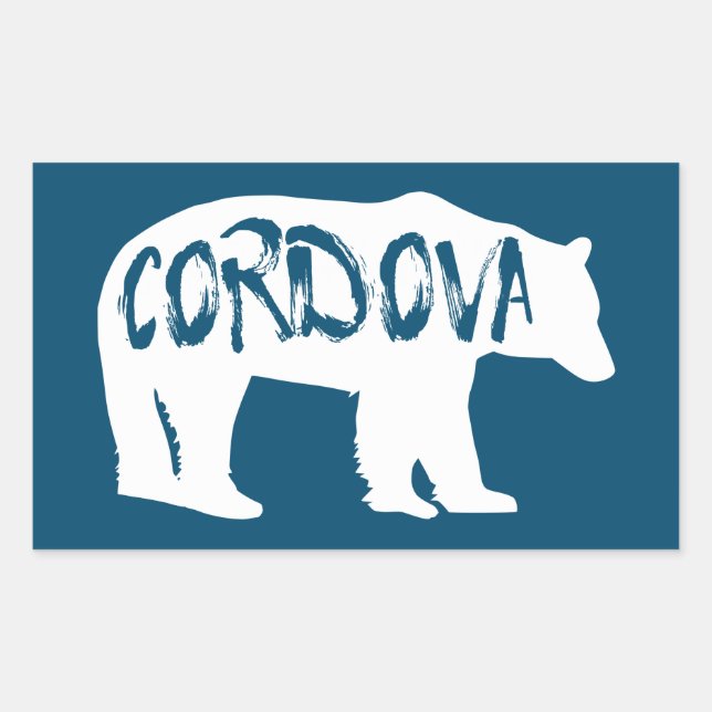 Adesivo Retangular Cordova Alaska Bear (Frente)
