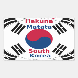 Adesivo Retangular Coreia do Sul