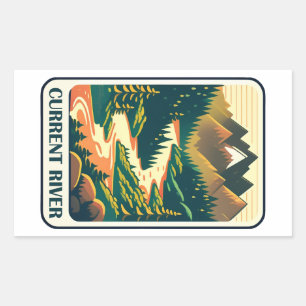 Adesivo Retangular Cores do Rio Atual Missouri