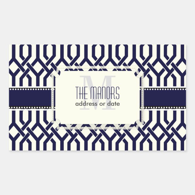 Adesivo Retangular Cores PixDezines kew trellis/DIY (Frente)