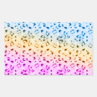 Adesivo Retangular Corey Tiger 80s Multicolor Snow Leopard
