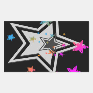 Adesivo Retangular Corey Tiger Estrelas Vintage 80s
