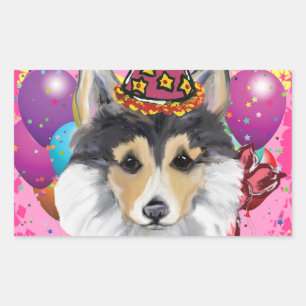 ADESIVO RETANGULAR CORGI GALÉS