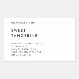 Adesivo Retangular Cosméticos modernos minimalistas de embalagem bran