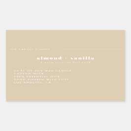 Adesivo Retangular Cosméticos modernos minimalistas de embalagens de 