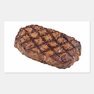 Adesivo Retangular costela grelhada costela BBQ costela defumada carn