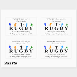 Adesivo Retangular Cotação Inspirativa de Rugby