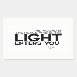 Adesivo Retangular COTAS: Rumi: A luz entra em você