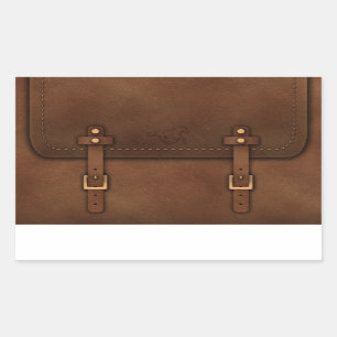 Adesivo Retangular couro de Pony Express do satchel