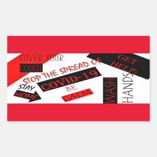 ADESIVO RETANGULAR COVID-19