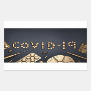 Adesivo Retangular Covid-19