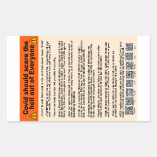 Adesivo Retangular Covid deveria assustar os cartazes de papel