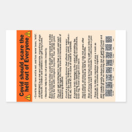 Adesivo Retangular Covid deveria assustar os cartazes de papel