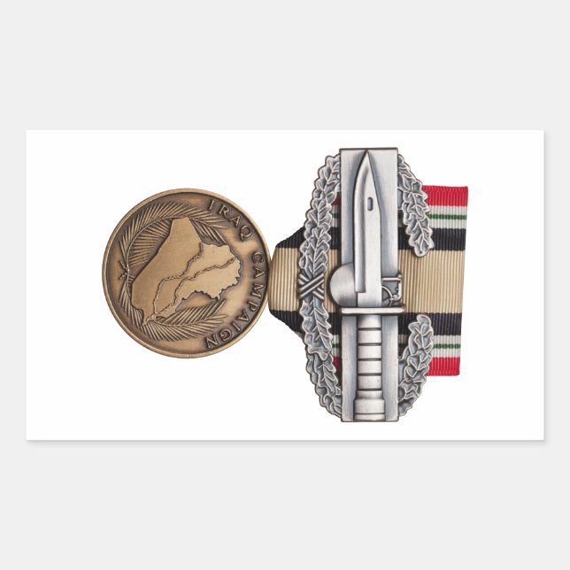 Adesivo Retangular Crachá de Ação de Combate OIF (Frente)