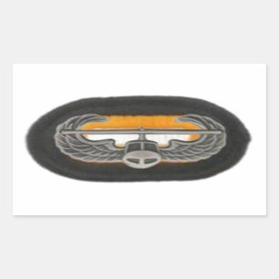 Adesivo Retangular Crachá de ataque aéreo em palitos Oval de Aba HQ 1