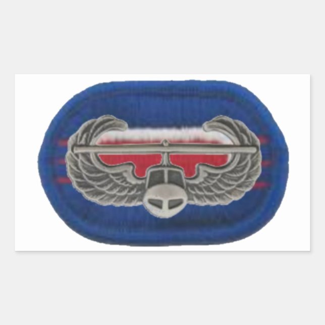 ADESIVO RETANGULAR CRACHÁ DE SAULTA AÉREA EM 3/187 INFANTEIRAS (Frente)