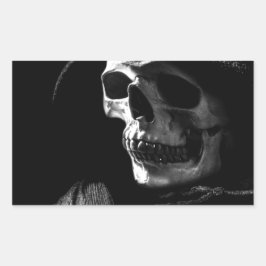 Adesivo Retangular Crânio de Grim Reaper