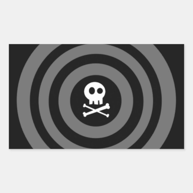 Adesivo Retangular Crânio Gelado (Frente)