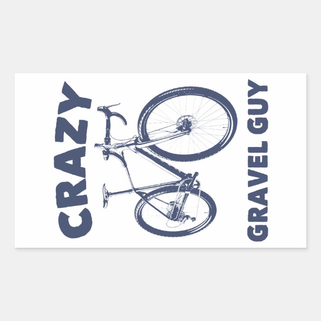 Adesivo Retangular Crazy Gravel Cara Cycling (Frente)