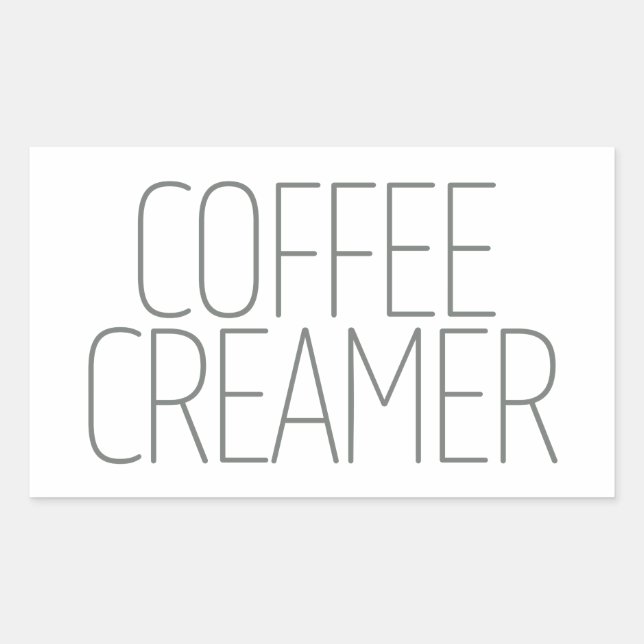 Adesivo Retangular Cremador de Café Cinza Esbelto (Frente)