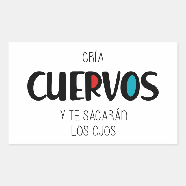 Adesivo Retangular Cria cuervos (Frente)