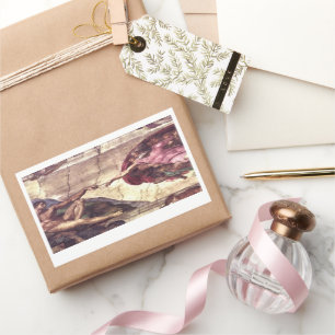 Adesivo Retangular Criação de Adão por Michelangelo