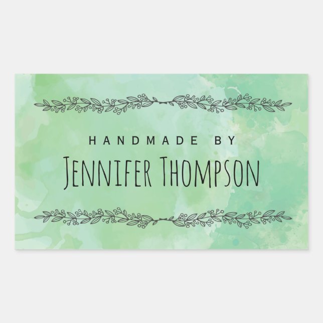 Adesivo Retangular Crie seu próprio artesanato personalizado por (Frente)