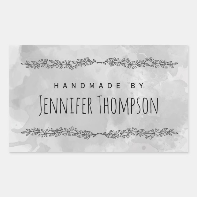 Adesivo Retangular Crie seu próprio artesanato personalizado por (Frente)