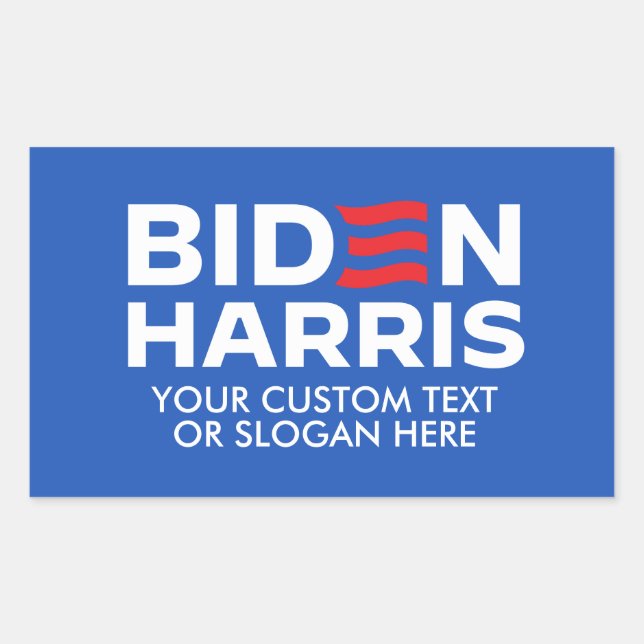 Adesivo Retangular Crie seu próprio Biden Harris 2024 (Frente)