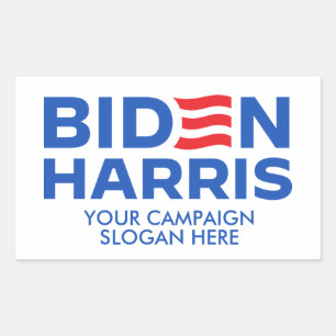 Adesivo Retangular Crie seu próprio Biden Harris 2024