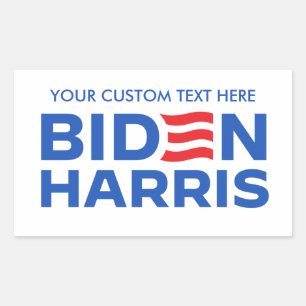 Adesivo Retangular Crie seu próprio Biden Harris 2024