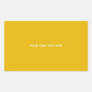 Adesivo Retangular Crie Seu Próprio Design Amarelo Personalizado