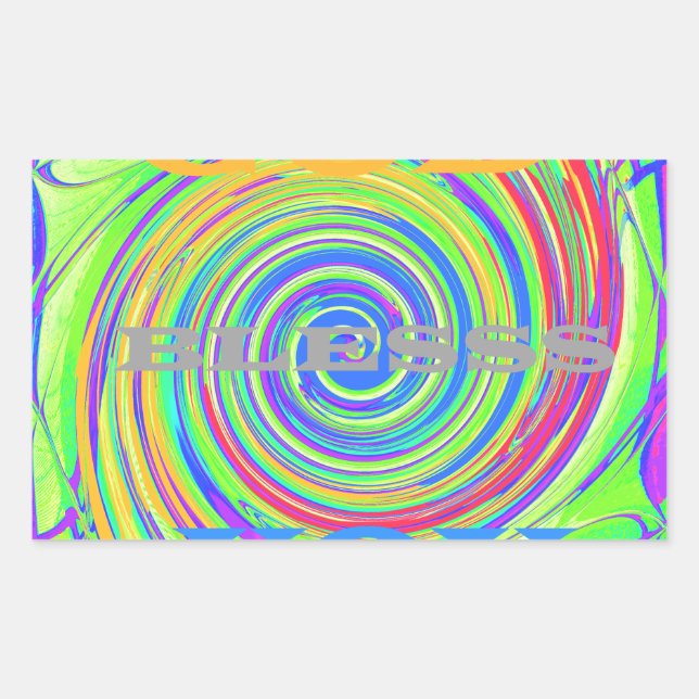 Adesivo Retangular Crie seu próprio Deus abençoe seu texto inspirador (Frente)