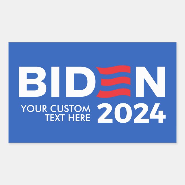 Adesivo Retangular Crie seu próprio Joe Biden 2024 (Frente)