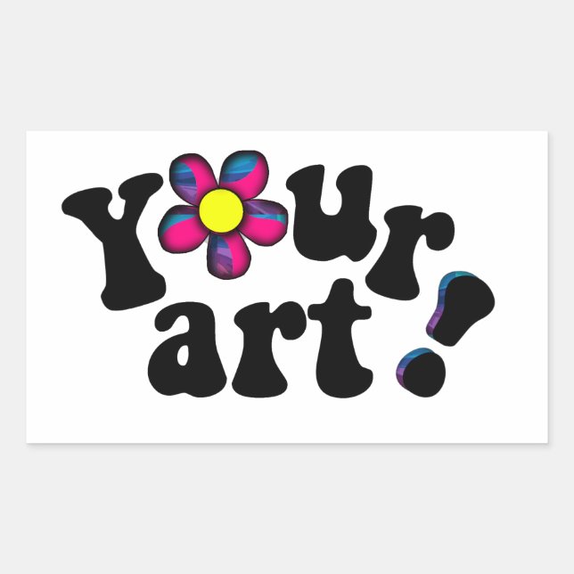 Adesivo Retangular Crie seu próprio livrinho ou nome artístico (Frente)