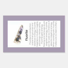 Adesivo Retangular Cristal Fluorito Significa Pacote Gemstone De Joia