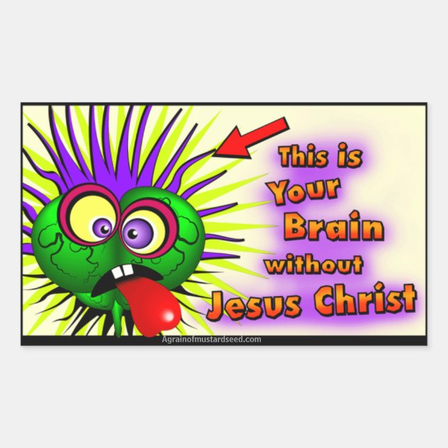 Adesivo Retangular cristão (Frente)