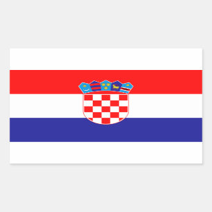Adesivo Retangular Croácia* Flag Sticker /Hrvatska zastava naljepnic