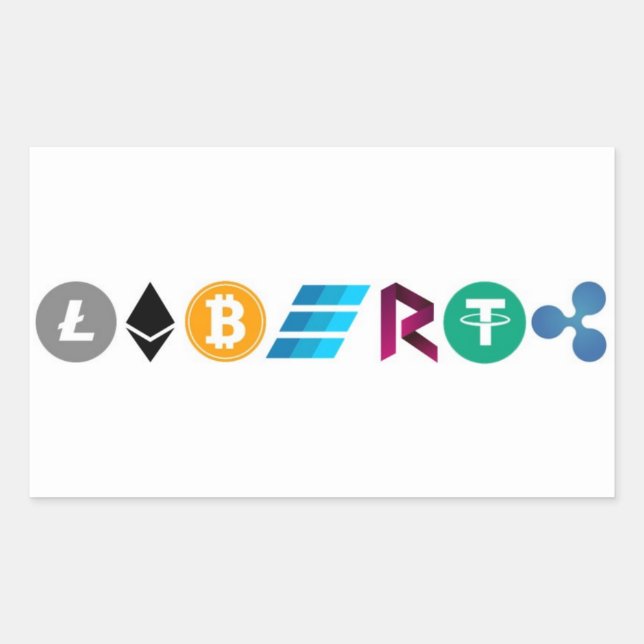 Adesivo Retangular Crypto Liberty Sticker (Frente)